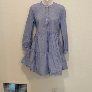 J.Crew Blue and white pin striped dress